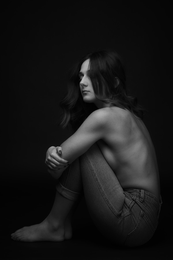 Black and White Woman Portrait 1 Print